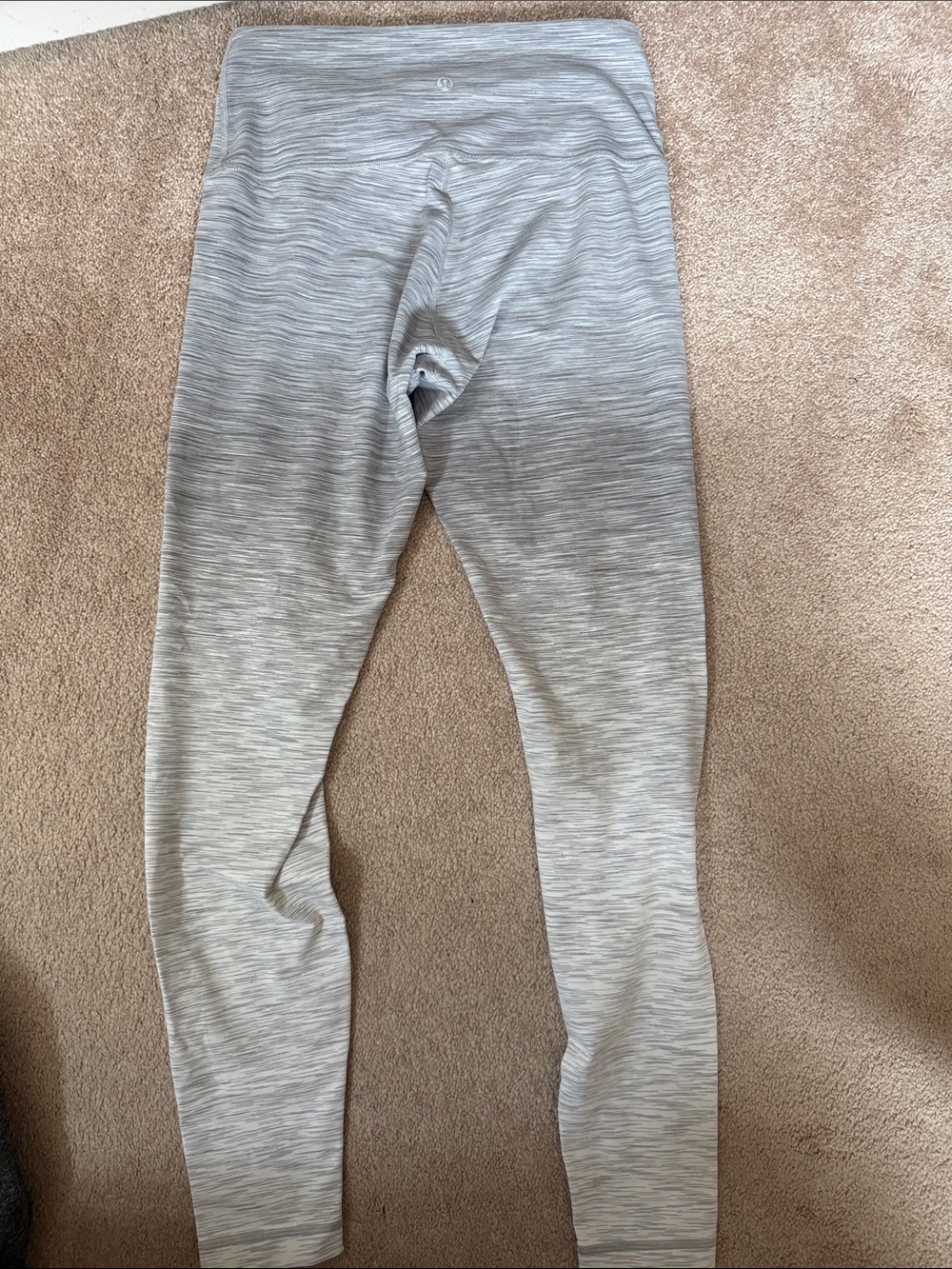 lululemon athletica Women’s Light Grey Marled Leggings 28”